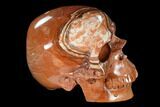 Realistic, Polished Red Jasper Skull #116508-4